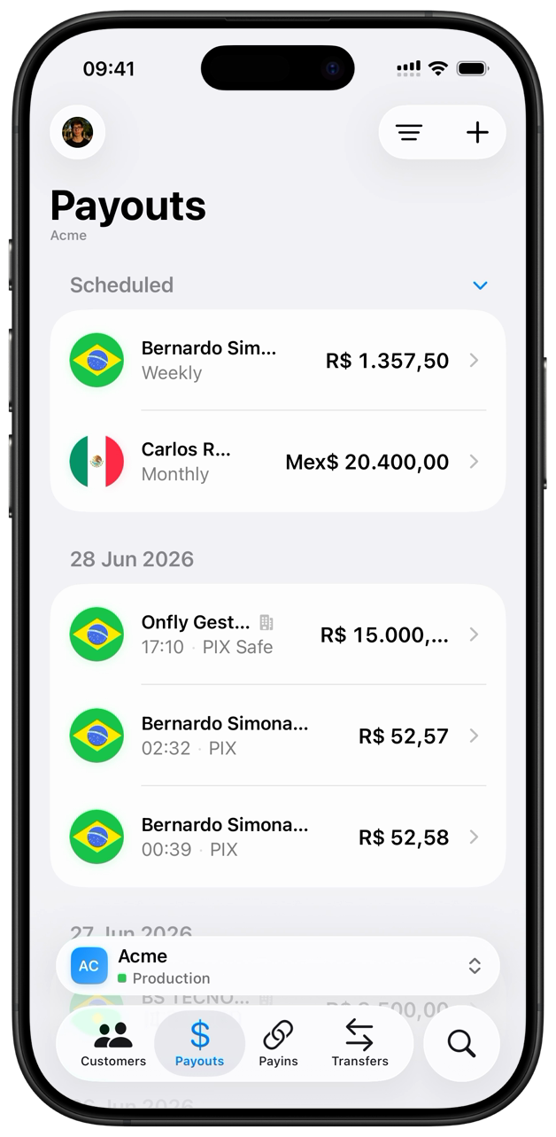 Send and receive money across borders